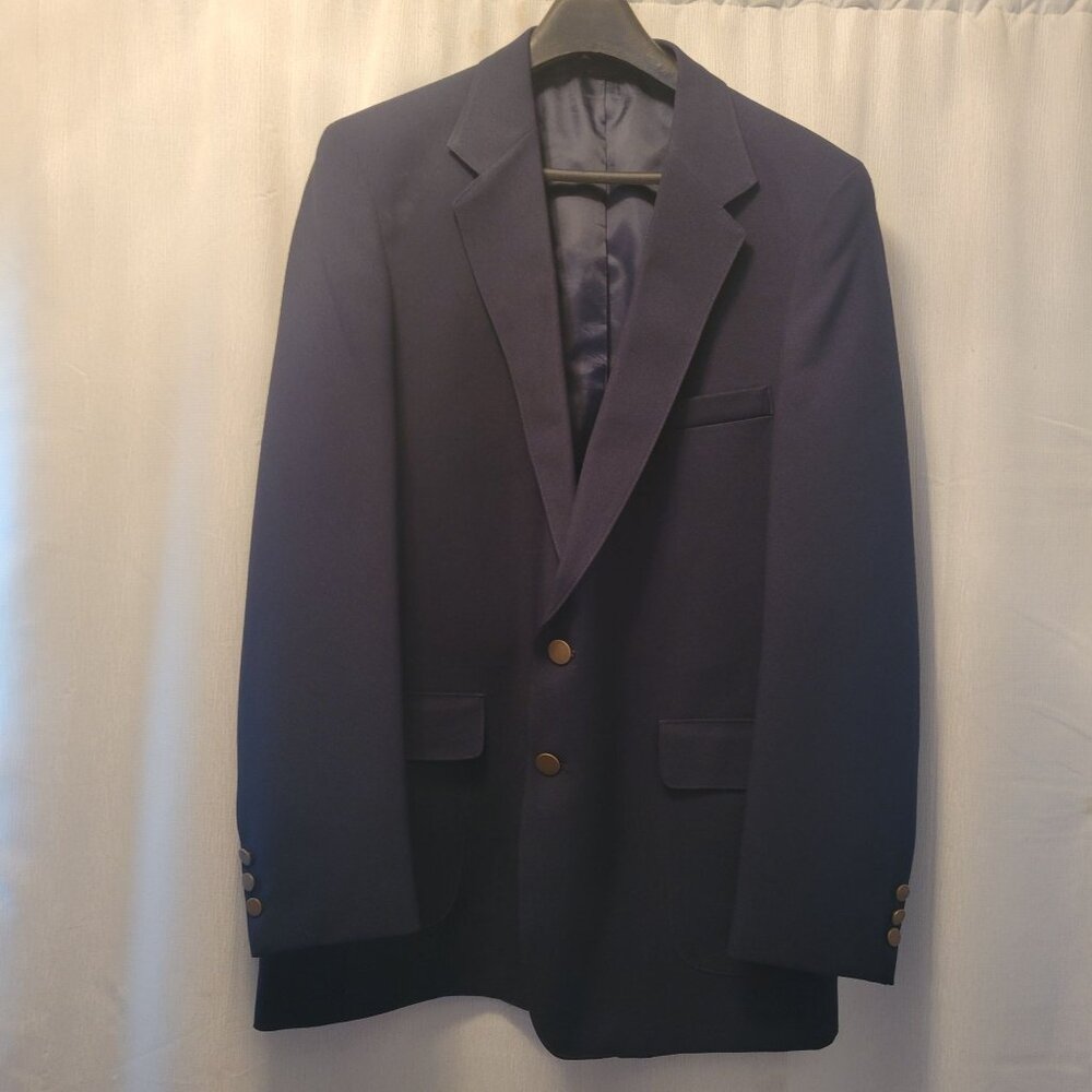 Levis Action Mens Navy Blazer Jacket 561M C103 Size 42 Regular Wool Blend With B